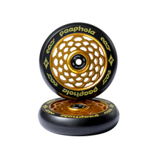 Load image into Gallery viewer, Sacrifice Spy PeepHole Gold 110mm Wheels (Sold In Pairs)