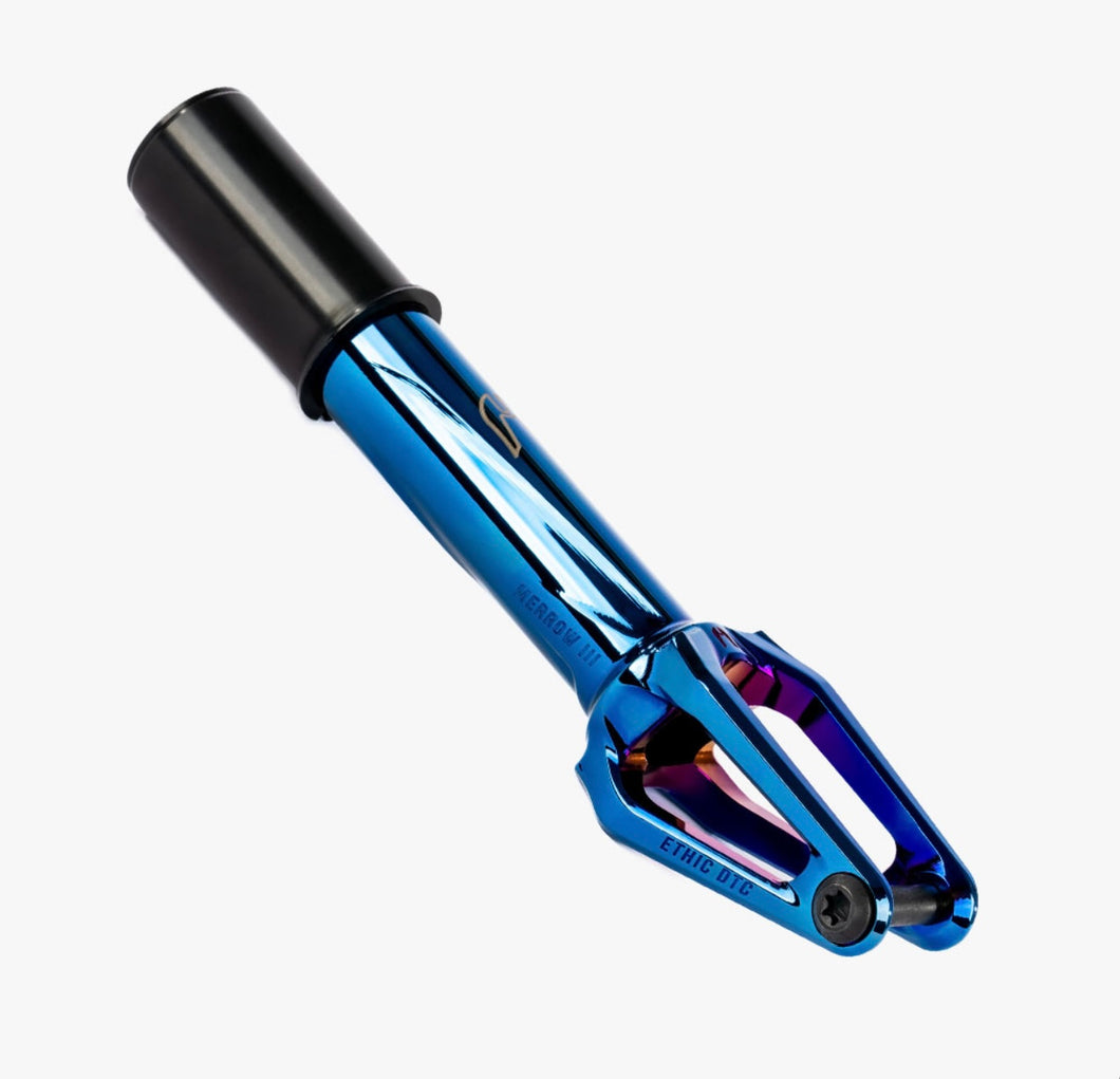 Ethic DTC Merrow V3 HIC Scooter Fork- Chrome Blue