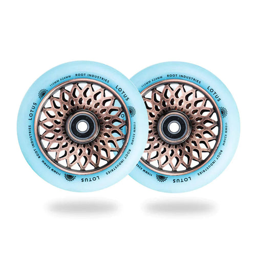 Root Industries Lotus wheels 110mm copper/isotope