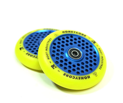 Root Industries Honeycore Wheels 110MM | Blue/Yellow