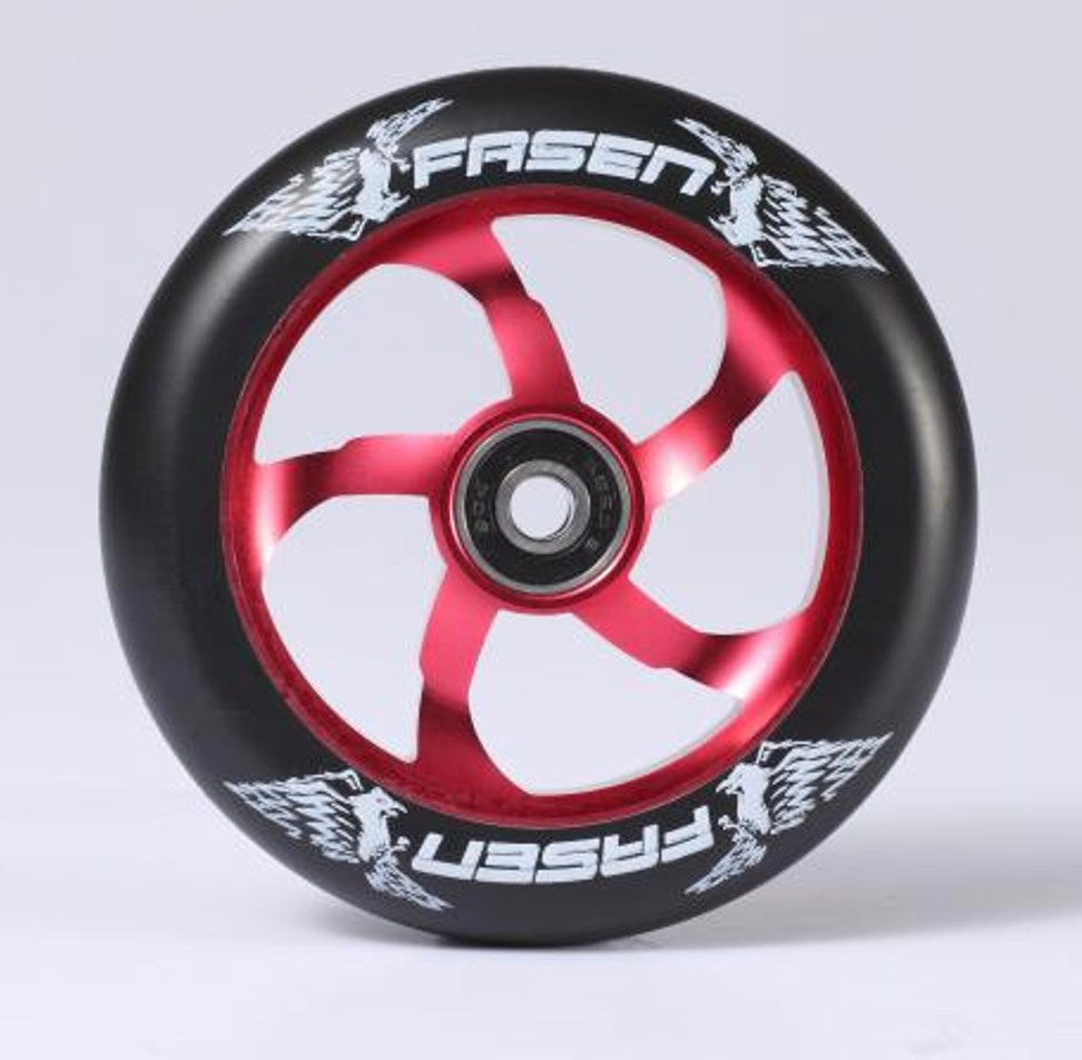 Fasen Raven 110MM Scooter Wheel- Black / Red