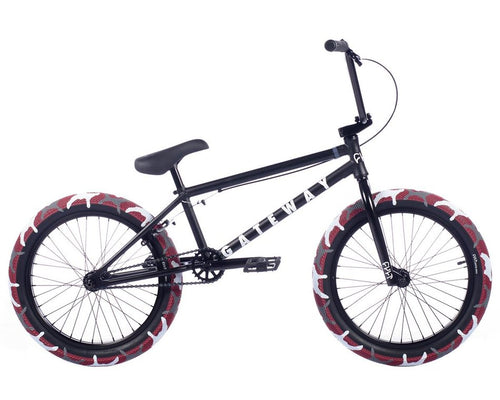 Cult 2022 Gateway A complete BMX - Black with Red Camo tyres 20.5