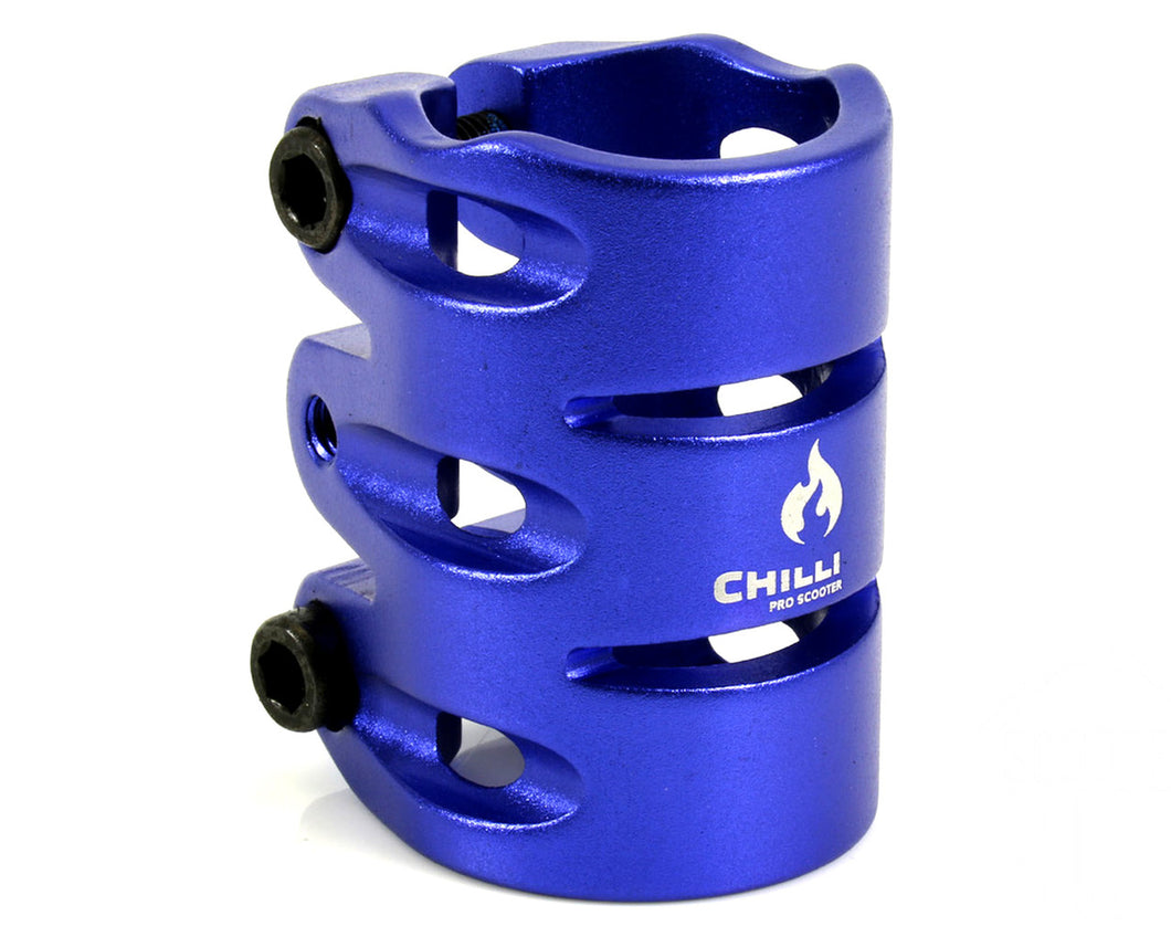 Chilli 3-Bolt Triple HIC Clamp Standard BLUE