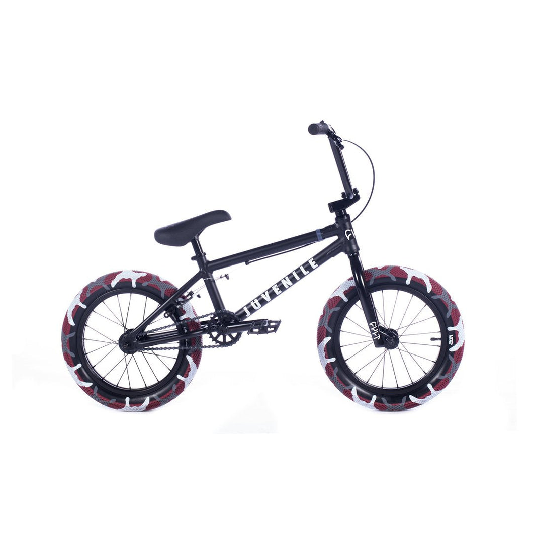 Cult 2022 Juvenile 16 complete BMX Black with Red Camo tyres 16.5 Rampworld