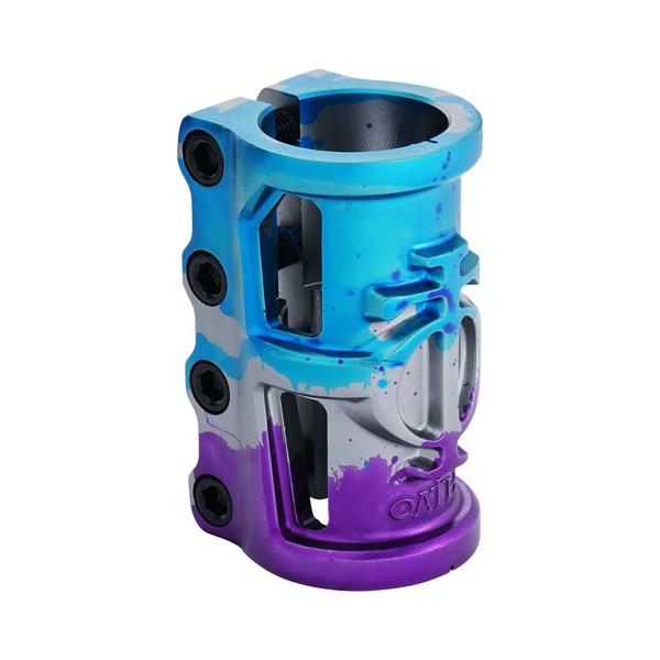 OATH CAGE V2 ALLOY 4 BOLT SCS CLAMP BLUE PURPLE TITANIUM