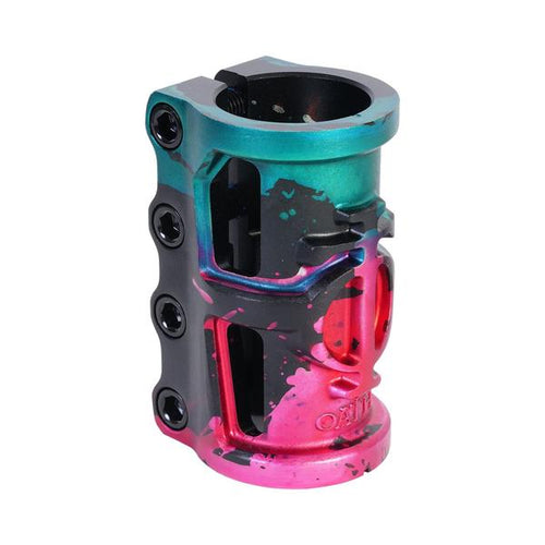 OATH CAGE V2 ALLOY 4 BOLT SCS CLAMP GREEN/PINK/BLACK