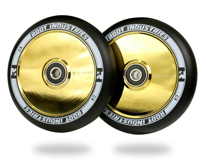 Root Ind. Air Scooter Wheels Pair Black/Gold Rush 110mm