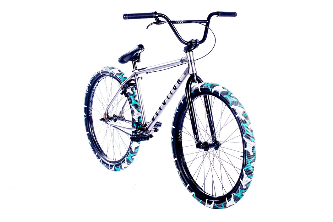 Cult 2022 Devotion A Bike - Raw with Black parts and Teal Camo tyres 23.5