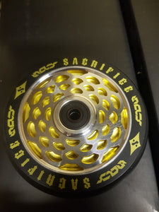 Sacrifice Spy Scooter Wheels Silver/Gold ( Sold In Pairs)