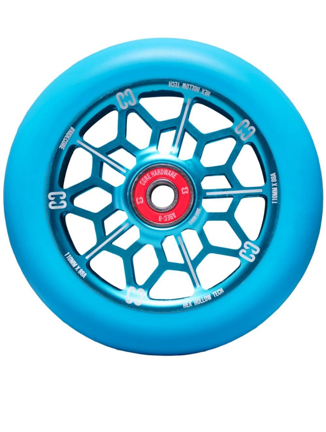 CORE Hex Hollow Stunt Scooter Wheel Blue