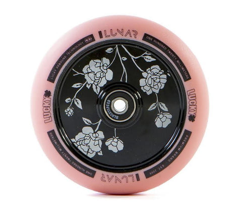 Lucky Lunar Zephyr Hollowcore Wheel - 120mm - Pink on Black