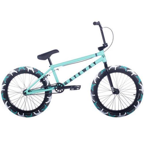 Cult 2022 Gateway B complete BMX - Teal with Black parts and Teal Camo tyres 20.5