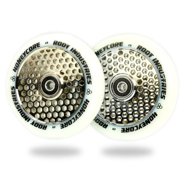 Root Honeycore White/Mirror 110mm 2-pack Stunt Scooter Wheels