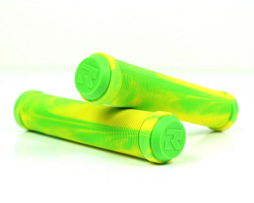 Root Industries Mixed Scooter Grips - Green/Yellow