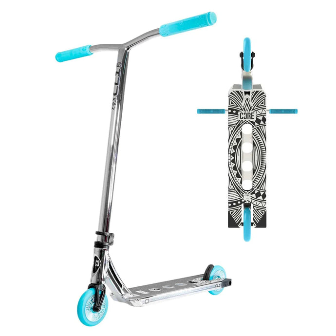 CORE CL1 Complete Stunt Scooter - Chrome/Blue Teal