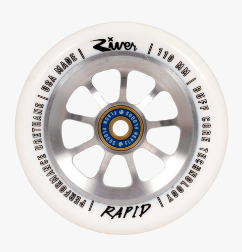 RIVER BLIZZARD RAPIDS WHITE ON RAW 110mm wheels