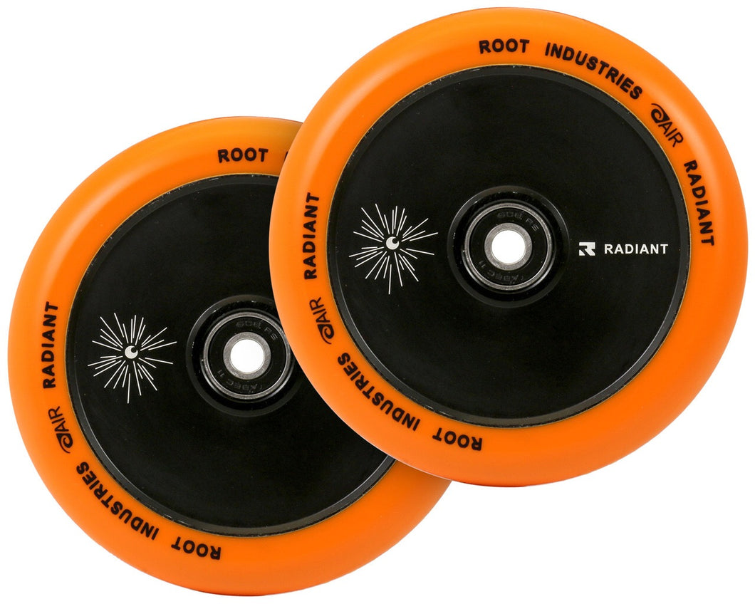 Root Ind. Air Scooter Wheels Pair Black/Orange 120mm