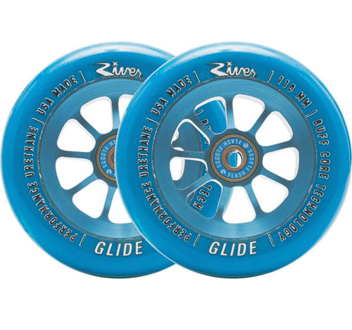 RIVER NATURAL GLIDE - SAPPHIRE wheels 110mm pair