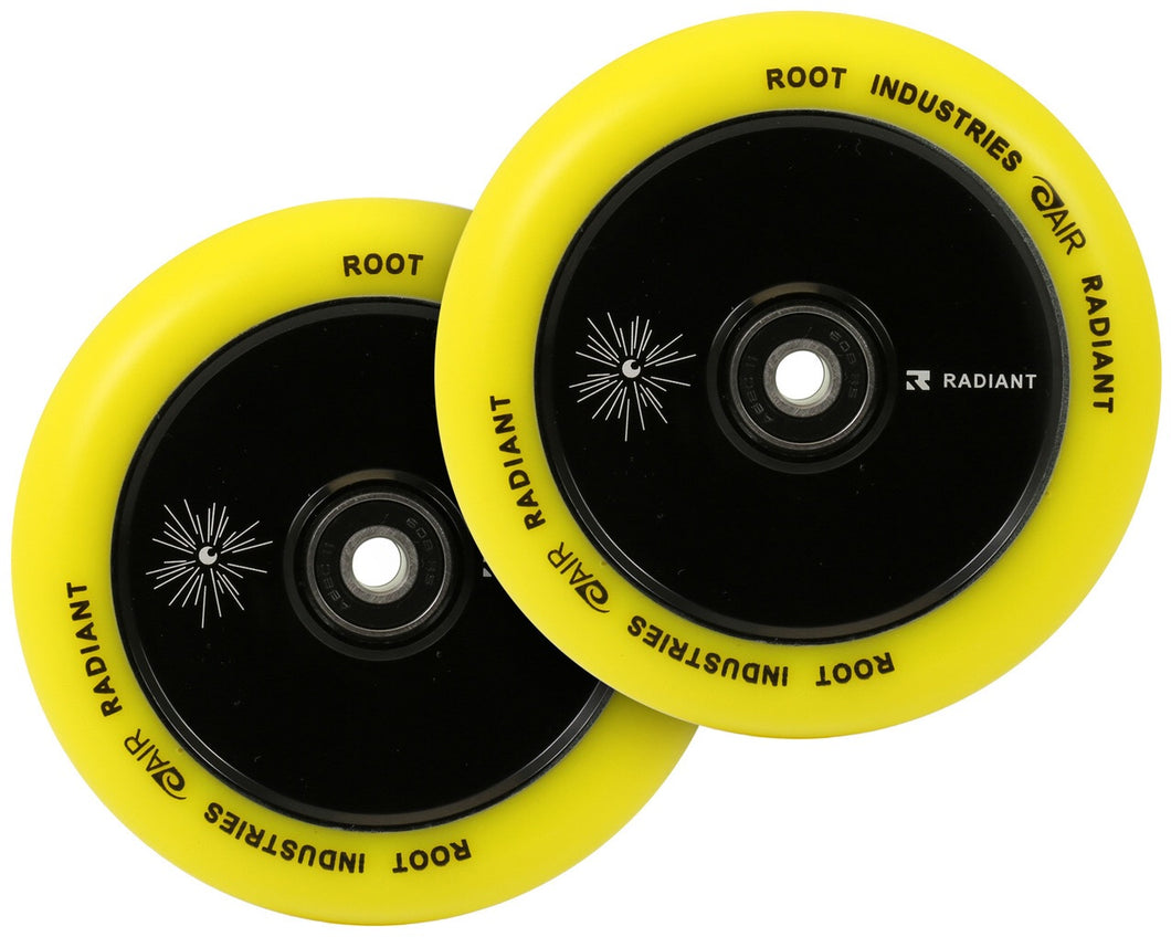 Root Ind. Air Scooter Wheels Pair Black/Yellow 120mm