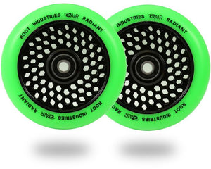 Root Ind. Honey Core Scooter Wheels Pair Black/Green 110mm