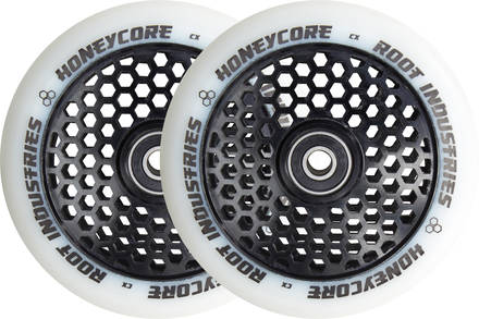 Root Honeycore White/Black 110mm 2-pack Stunt Scooter Wheels