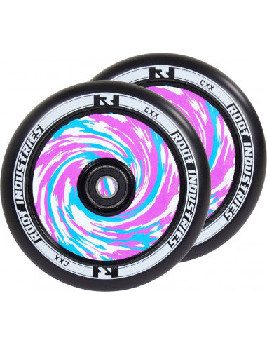 Root Ind. Air Scooter Wheels Pair Black/Tie Die 110mm